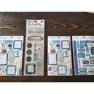 Stickers Lot - Stamping Station SEALED Nurse Doctor Medical ER Retired #14